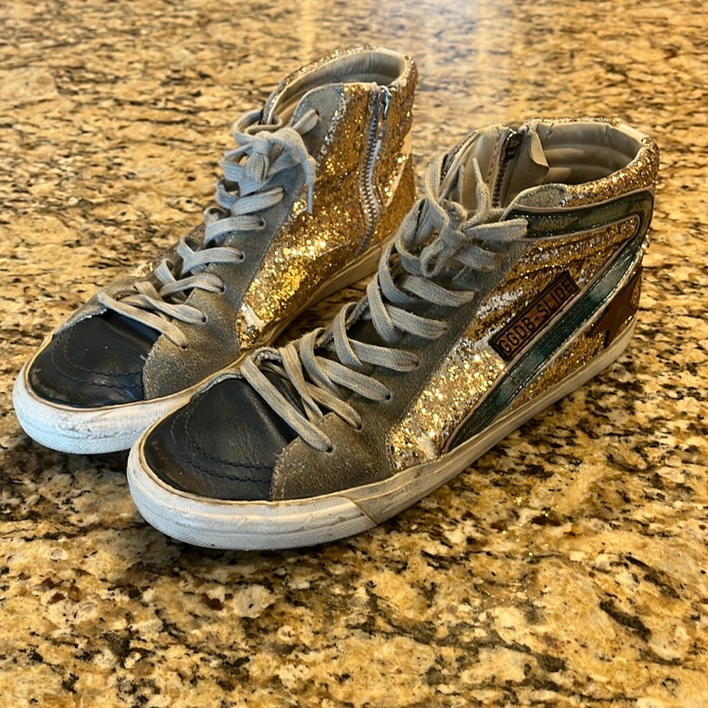 Golden Goose Hi Top Zipper GGDB Sz 39